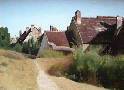 Houses near Orleans by Jean Baptiste Camille Corot